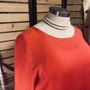 Linen Tunic in Coral from Bryn Walker EUC